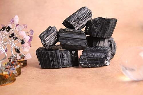 Große 1,25–2,0 Zoll natürliche schwarze Turmalinkristalle rohe Steine  für Meditation, Chakra, Reiki, Kristallgitter, Energiearbeit, Drahtwickeln, Trommeln & spirituelle Wohndekoration