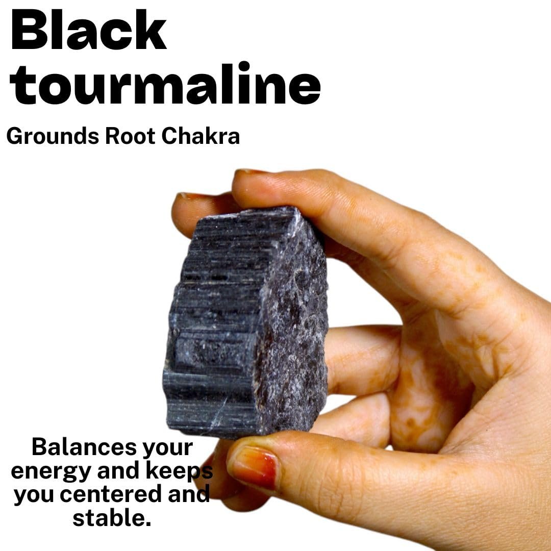Große 1,25–2,0 Zoll natürliche schwarze Turmalinkristalle rohe Steine  für Meditation, Chakra, Reiki, Kristallgitter, Energiearbeit, Drahtwickeln, Trommeln & spirituelle Wohndekoration
