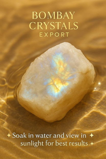 Große 1,25-2,0" Natürliche Regenbogen-Mondstein Rohkristalle für Meditation, Chakra, Reiki, Kristallgitter, Energiearbeit, Drahtwickeln & Spirituelle Wohnkultur