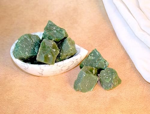 Große 1,25-2,0" Natürliche Grüne Jade Rohkristalle Steine für Meditation, Chakra, Reiki, Kristallgitter, Energiearbeit, Drahtwickeln und Spirituelle Wohnkultur