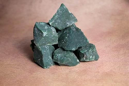 Große 1,25-2,0" Natürliche Grüne Jade Rohkristalle Steine für Meditation, Chakra, Reiki, Kristallgitter, Energiearbeit, Drahtwickeln und Spirituelle Wohnkultur