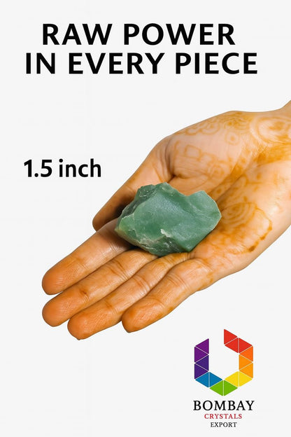 Große 1,25-2,0" Natürliche Grüne Jade Rohkristalle Steine für Meditation, Chakra, Reiki, Kristallgitter, Energiearbeit, Drahtwickeln und Spirituelle Wohnkultur