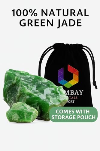 Große 1,25-2,0" Natürliche Grüne Jade Rohkristalle Steine für Meditation, Chakra, Reiki, Kristallgitter, Energiearbeit, Drahtwickeln und Spirituelle Wohnkultur