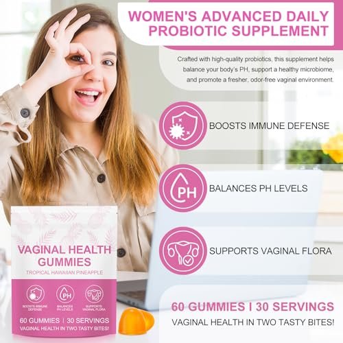 Premium Feminine Balance Gummies – Vital Vaginal Probiotika für Frauen, Probiotische Gummis für die pränatale & postnatale Zeit – Unterstützung für Verdauung, pH-Gleichgewicht, Darmgesundheit & Immunsystem
