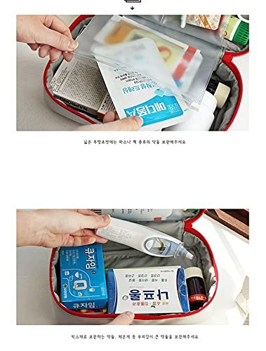 PenyaZo Erste-Hilfe-Tasche - Leere Erste-Hilfe-Kit-Tasche für Zuhause, Outdoor, Reisen, Camping, Wandern, Mini Aufbewahrungstasche (Grau)
