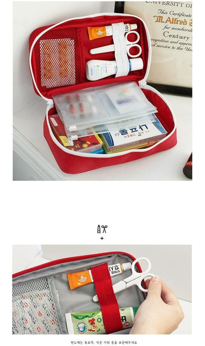 PenyaZo Erste-Hilfe-Tasche - Leere Erste-Hilfe-Kit-Tasche für Zuhause, Outdoor, Reisen, Camping, Wandern, Mini Aufbewahrungstasche (Grau)