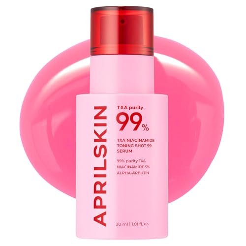 APRILSKIN TXA Niacinamide Toning Shot 99 Spicule Facial Serum – Aufhellendes Serum für strahlende Haut und verfeinerte Poren – 99% Tranexamsäure 3% + Niacinamid 5% – Koreanische Hautpflege – 30 ml