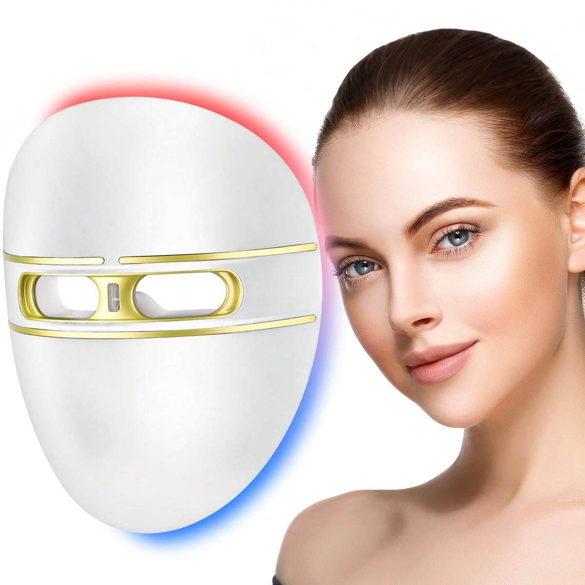 F FIWENE Pro-Grade FSA LED-Lichttherapie-Gesichtsmaske – Rot- und Blaulicht Anti-Aging für das Gesicht – Salon-Behandlung gegen Akne, Falten & Rötungen für Zuhause – Ideales Hautpflegegerät als Geburtstags- oder Muttertagsgeschenk