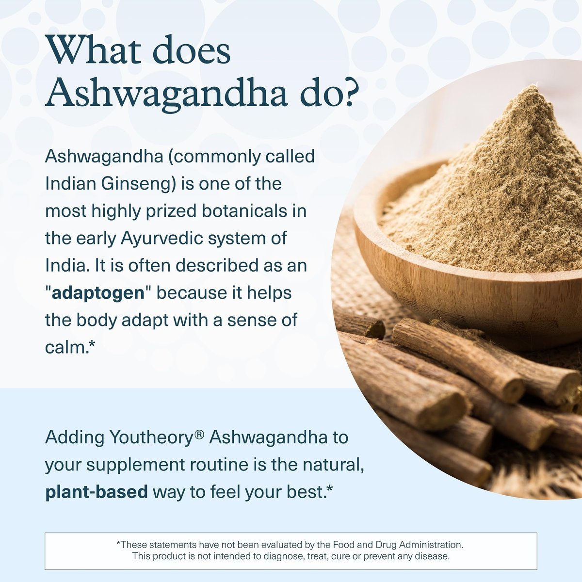 Youtheory Ashwagandha mit Bio KSM-66 Ashwagandha – Kräutermischung zur Unterstützung von Stressabbau und Energielevel* – 1.000 mg – 90 vegane Kapseln (45-Tage-Vorrat)