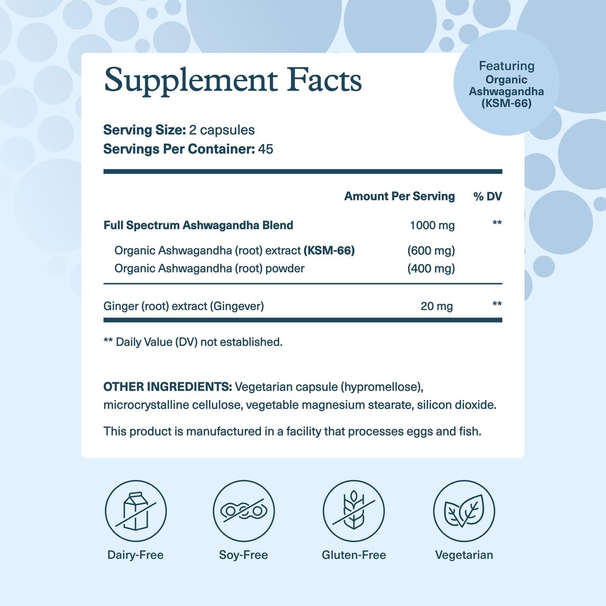 Youtheory Ashwagandha mit Bio KSM-66 Ashwagandha – Kräutermischung zur Unterstützung von Stressabbau und Energielevel* – 1.000 mg – 90 vegane Kapseln (45-Tage-Vorrat)