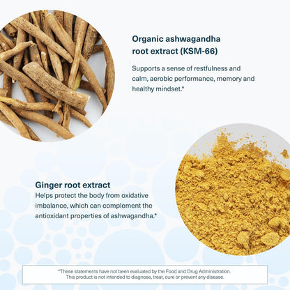 Youtheory Ashwagandha mit Bio KSM-66 Ashwagandha – Kräutermischung zur Unterstützung von Stressabbau und Energielevel* – 1.000 mg – 90 vegane Kapseln (45-Tage-Vorrat)
