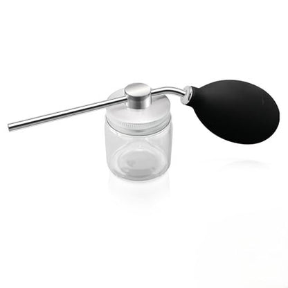 Nachfüllbarer Puder-Sprühflasche für Haarfasern, Trockenshampoo & Kosmetikpuder - Auslaufsicherer Haarfaser-Applikator mit Präzisionsdüse, tragbarer Puderdispenser für Männer und Frauen