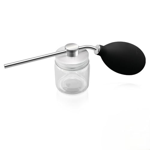 Nachfüllbarer Puder-Sprühflasche für Haarfasern, Trockenshampoo & Kosmetikpuder - Auslaufsicherer Haarfaser-Applikator mit Präzisionsdüse, tragbarer Puderdispenser für Männer und Frauen