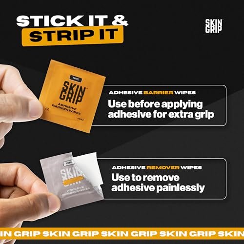 Skin Grip Kleberentferner Tücher - 50 Stück | Medizinischer Kleberentferner für Haut | Dexcom Patch Entfernung | Hautfreundliche Kleberentfernungstücher | Stomaversorgung Kleberentferner | CGM & Sensor Reinigung