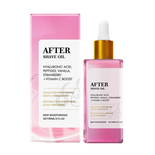 Dosoecse Erdbeer-Vanille After Shave Öl für Frauen – Glatte Haut, verhindert eingewachsene Haare und Trockenheit (1 Flasche, 90 ml)