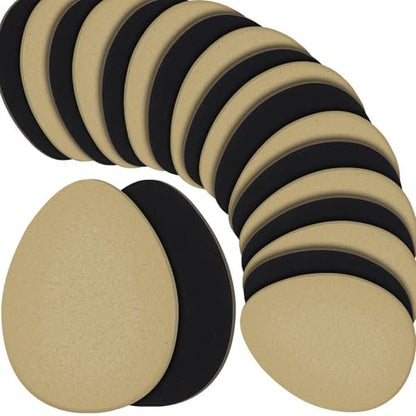 Jecery 36 Stück Wildledersohlen für Tanzschuhe, rutschfeste Schuhpads für die Unterseite von High Heels, selbstklebende Schutzpads für Damen (Beige, Schwarz)
