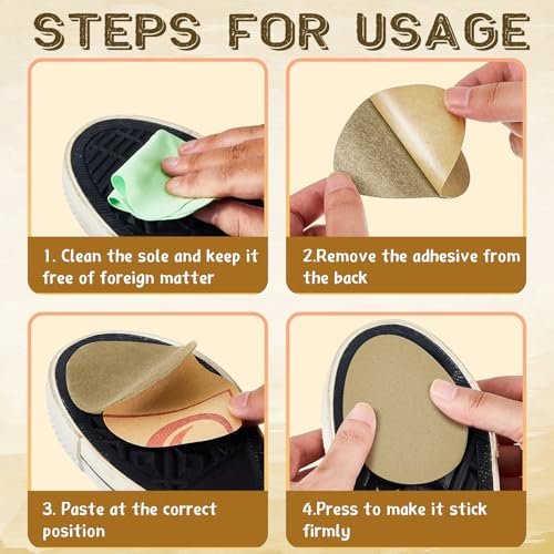 Jecery 36 Stück Wildledersohlen für Tanzschuhe, rutschfeste Schuhpads für die Unterseite von High Heels, selbstklebende Schutzpads für Damen (Beige, Schwarz)