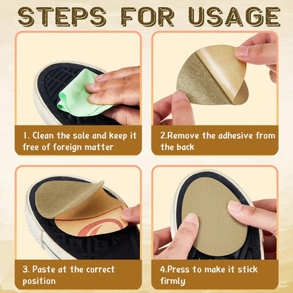 Jecery 36 Stück Wildledersohlen für Tanzschuhe, rutschfeste Schuhpads für die Unterseite von High Heels, selbstklebende Schutzpads für Damen (Beige, Schwarz)