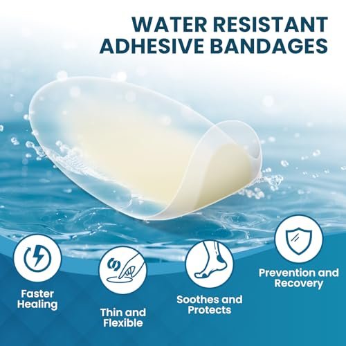 Gel Blasenpflaster – 21 Stück Hydrokolloid-Pflaster für die Füße, Blasenpflaster zur Vorbeugung und Genesung, wasserabweisende Klebepflaster für Ferse, Zehen, tägliche & Reise-Essentials (Sortiert)