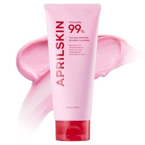 APRILSKIN TXA Niacinamid 99 Porenpflege Pink Bubble Gum Tiefenreiniger | 99 % hochreine TXA+Niacinamid | All-in-One Reiniger: Tiefenreinigung, Mitesserpflege, Porenpflege, Feuchtigkeitspflege | 125 ml