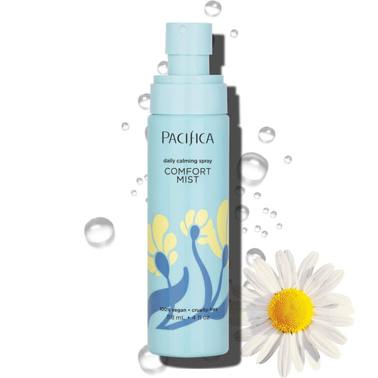 Pacifica Comfort Mist Tägliches Beruhigendes Gesichtsspray – Feuchtigkeitsspendender Gesichtsnebel für empfindliche & trockene Haut – Duftfreies Pflegespray mit Rotalge, Grüntee & Kamille – Vegan – 118 ml