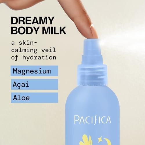 Pacifica Dream Milk Magnesium Spray für Schlaf & Entspannung – Natürlicher Magnesium-Körperspray mit Lavendel, Kamille & ätherischen Ölen, vegan & tierversuchsfrei, Clean Beauty, 240 ml
