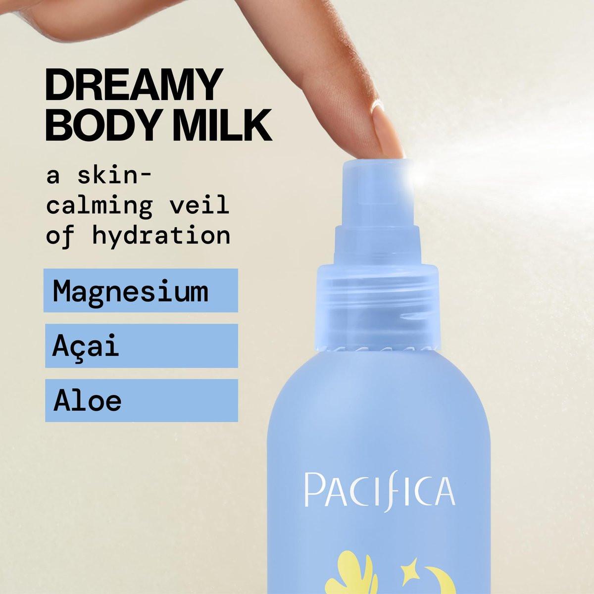 Pacifica Dream Milk Magnesium Spray für Schlaf & Entspannung – Natürlicher Magnesium-Körperspray mit Lavendel, Kamille & ätherischen Ölen, vegan & tierversuchsfrei, Clean Beauty, 240 ml