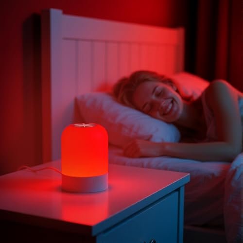FEWCZZC Rotlichtlampe für Schlaf 670nm Schlafhilfe Lampe Blaulichtblockierung Dimmbar zur Stresslinderung Entspannung Reisen Meditation und Yoga