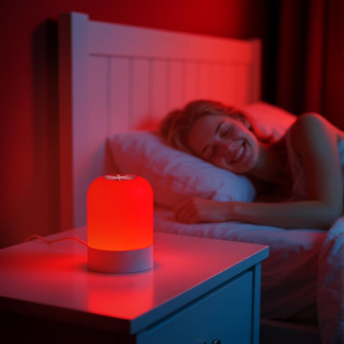 FEWCZZC Rotlichtlampe für Schlaf 670nm Schlafhilfe Lampe Blaulichtblockierung Dimmbar zur Stresslinderung Entspannung Reisen Meditation und Yoga