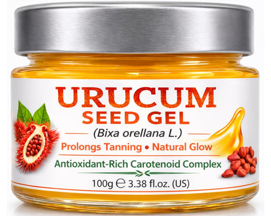 Nativilis Amazonischer Urucum-Samen-Gel (Bixa orellana L.) – Verlängert die Bräune, natürlicher Glow & UV-Schutz – Bio-Natural mit Copaiba-Vorteilen
