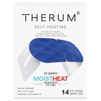 THERUM 120 Min Lang anhaltende Selbstheizende Dampf-Augenmaske für müde & trockene Augen, Meibom-Drüsen-Dysfunktion, Gerstenkorn, Blepharitis (14 Einheiten/1 Box)