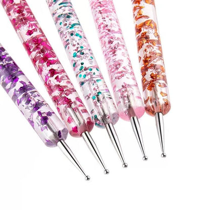 FULINJOY Nagel-Dotting-Werkzeuge 10-teiliges Set – 5 doppelendige Dotting-Tools und 5 Nagelkunst-Liner-Pinsel