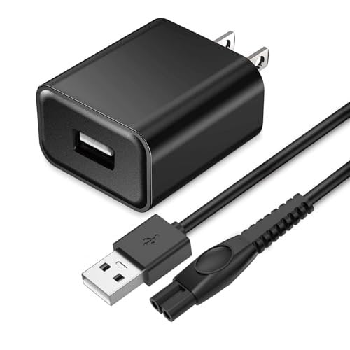 5V Philips Rasierer Ladekabel Kompatibel mit Philips OneBlade QP2724 QP2834, MG7910 MG5910 MG9510, 2000 2400 3600 Serie Norelco X3001 S3341 S5880 S3243 S7887 X3052 Elektrorasierer Netzteil
