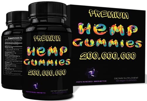 Advanced Bionetix Potent Hemp Gummies | 60 Stück | Reines Colorado Hanf | Beruhigungsgummis gegen Besorgnis & Schlaf