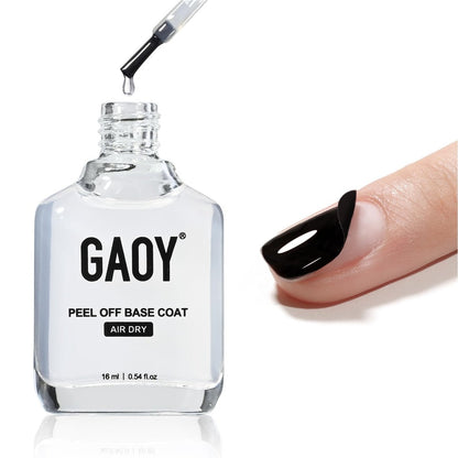 GAOY Air Dry Peel Off Base Coat – 16 ml Übungsbasis für Nagelfarben-Tests, temporärer Halt und leichtes Abziehen, kein UV/LED-Lampen benötigt