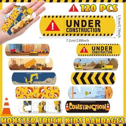 Panelee 120 Pflaster für Kinder – Baustellenfahrzeuge, Monstertrucks, wasserdicht & atmungsaktiv