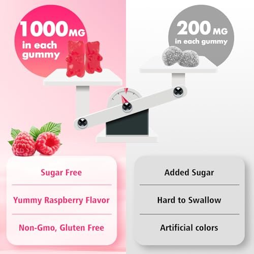 GrnLife NAC Gummis für Kinder & Erwachsene, 1000mg N-Acetylcystein Supplement, Antioxidantien & Immununterstützung, Lebergesundheit, Himbeergeschmack, 60 Stück