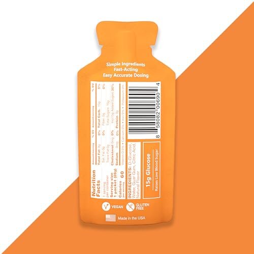 HÜMA CHIA ENERGY GEL Glukose-Flüssiggel, Packung mit 10, Orange – 15 g schnell wirkende flüssige Glukose