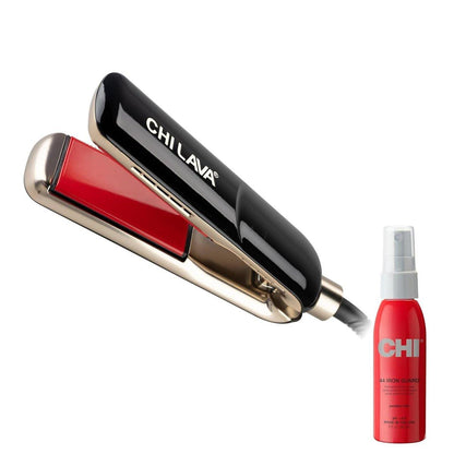 CHI Lava MiniStyler & CHI 44 Iron Guard (2 Oz) Geschenk-Duo – Keramik-Glätteisen für langanhaltenden Glanz, perfekt für den täglichen Gebrauch und Reisen, 1,5 Zoll