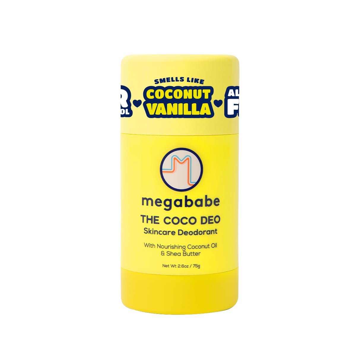 Megababe The Coco Deo Deodorant – 72h Geruchsschutz mit Kokosöl & Sheabutter, aluminiumfrei, 2,6 oz