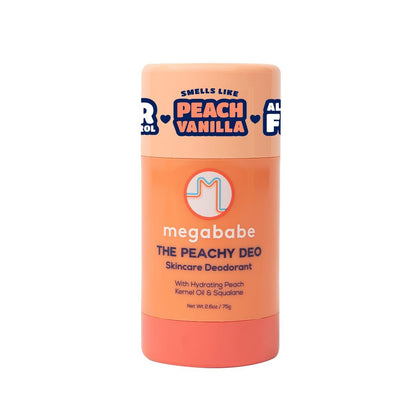 Megababe The Peachy Deo – Natürlicher Deodorant mit 72h Schutz, Aluminiumfrei, 2,6 oz