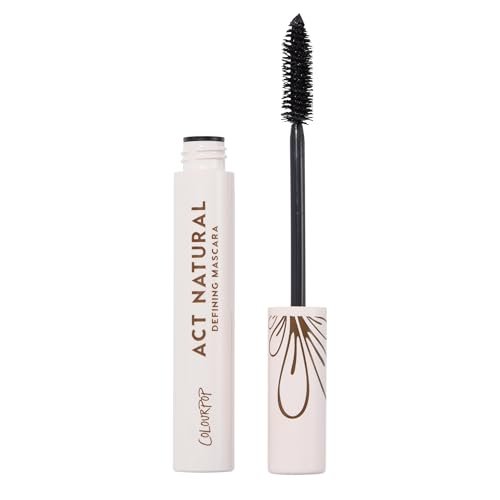 ColourPop Act Natural Defining Mascara - Klumpenfreie schwarze Mascara zum Anheben, Verlängern und Definieren der Wimpern - mit weicher, flexibler Bürste - Schwarz (0,3 oz)