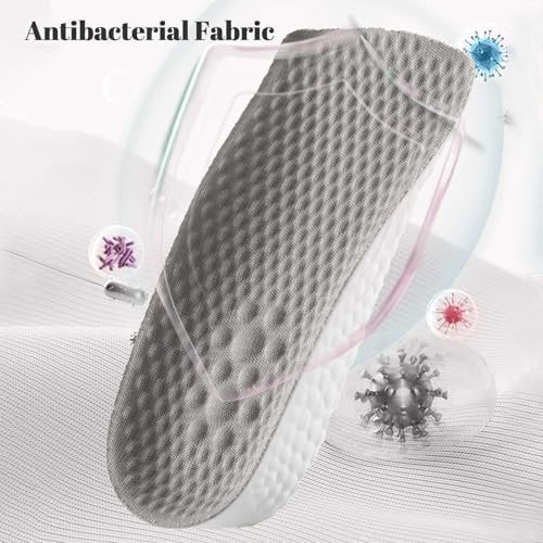 Höhenverstellbare Einlegesohlen für Männer und Frauen - Fußgewölbe-Kontur-Schuhheber, orthopädische Fersenpolster, Gel-Beinlängenausgleicher (Grau, 3 Paare - 1,5 cm / 2,5 cm / 3,5 cm)