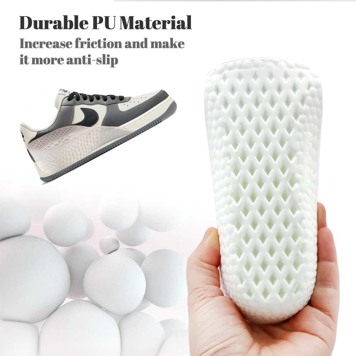 Höhenverstellbare Einlegesohlen für Männer und Frauen - Fußgewölbe-Kontur-Schuhheber, orthopädische Fersenpolster, Gel-Beinlängenausgleicher (Grau, 3 Paare - 1,5 cm / 2,5 cm / 3,5 cm)