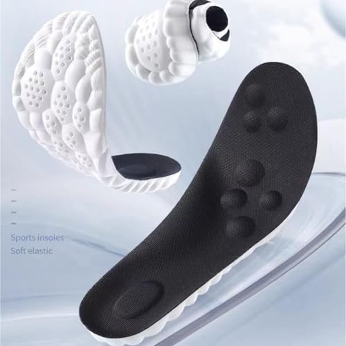 Einlegesohlen Herren, Schuheinlagen für Männer, 4D Cloud Einlegesohlen für Damen und Herren, Schneidbare, Anti-Ermüdung, Stoßdämpfung, Fußschmerzlinderung (S: Damen 5.5-8.5)