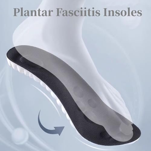 Einlegesohlen für Herren, 4D Cloud Einlegesohlen für Männer und Frauen, Schuheinlagen für Stiefel & Sneaker, zuschneidbar, anti-ermüdend, stoßdämpfend, Fußschmerzlinderung (L: Herren 7-11)