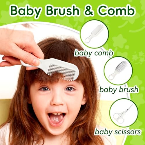 Baby Gesundheits- und Pflegeset, Tragbares Baby-Sicherheitspflegeset, Baby Essentials Set für Neugeborene (Grau-Weiß, 13-in-1)