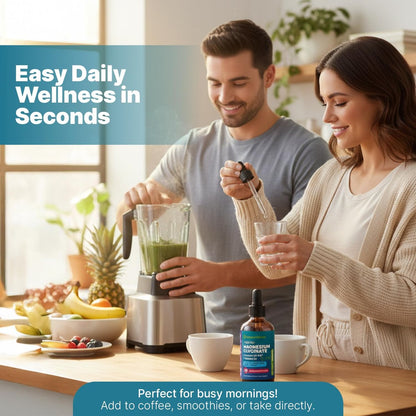 Magnesiumglycinat, Vitamin K2 & D3 Komplex – Vegan, GMO-frei – VIT D MK7 K2 Vitaminpräparat & Magnesium Mischung – mit Nährstoffen für Knochen, Schlaf & tägliche Entspannung (Waldbeere, 60 ml)