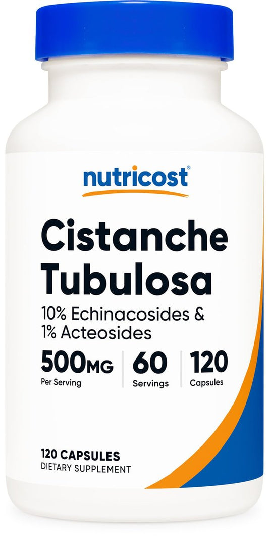 Nutricost Cistanche Tubulosa 500mg pro Portion, 120 Kapseln - Vegan, GVO-frei, 60 Portionen
