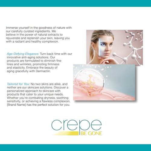 Dermactin Crepe Be Gone Body Souffle Classic – Große 12 Unzen – Ultra-feuchtigkeitsspendende Creme für crepeartige Haut an Hals, Dekolleté, Armen & Beinen